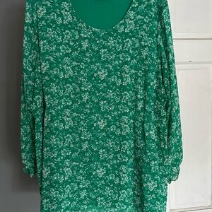 Floral Green Women's Top